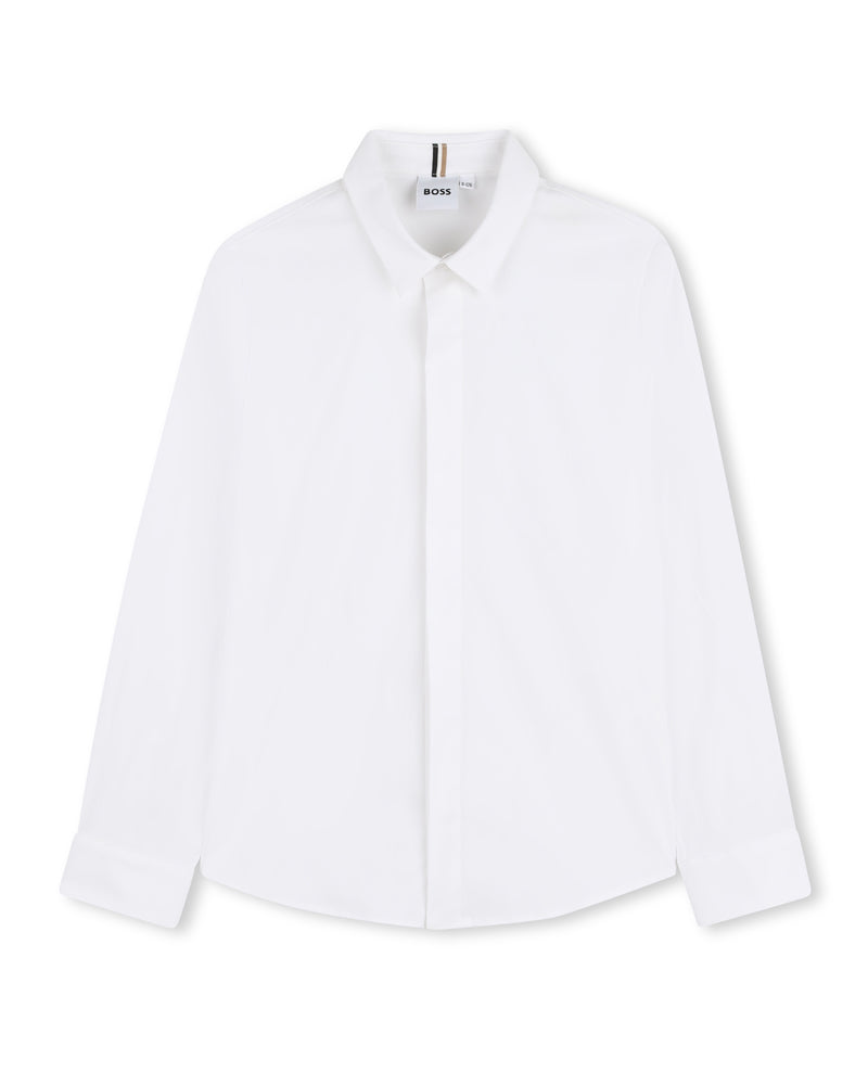 
  
    Boss
  
 Boys White Cotton Shirt