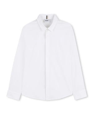 
  
    Boss
  
 Boys White Cotton Shirt