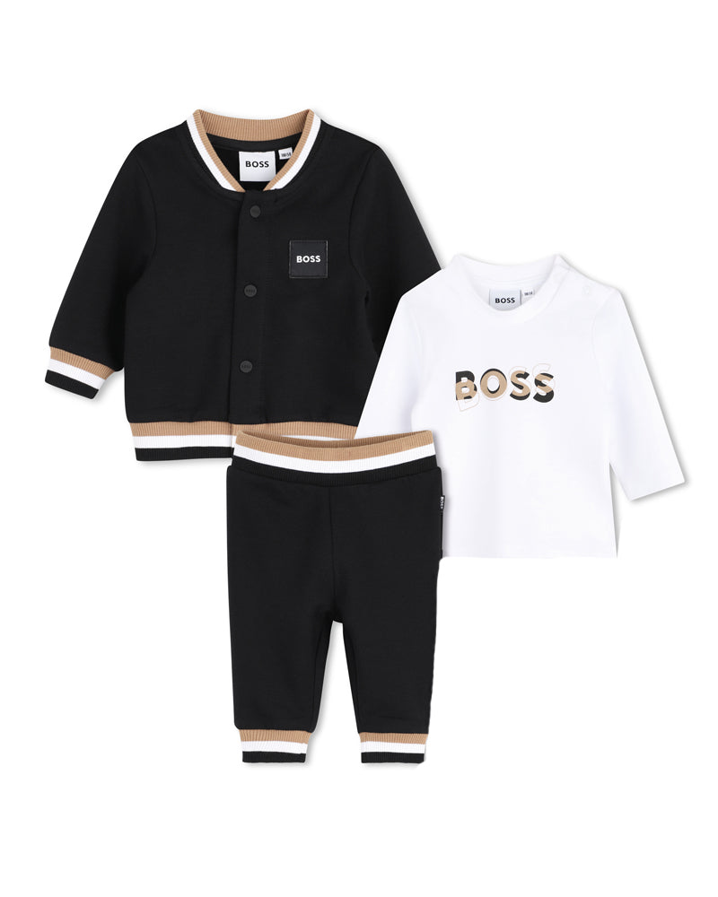 
  
    Boss
  
 Baby Boys Black Tracksuit Set
