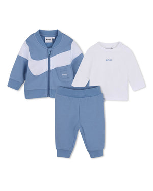 
  
    Boss
  
 Baby Boys Blue Tracksuit Set