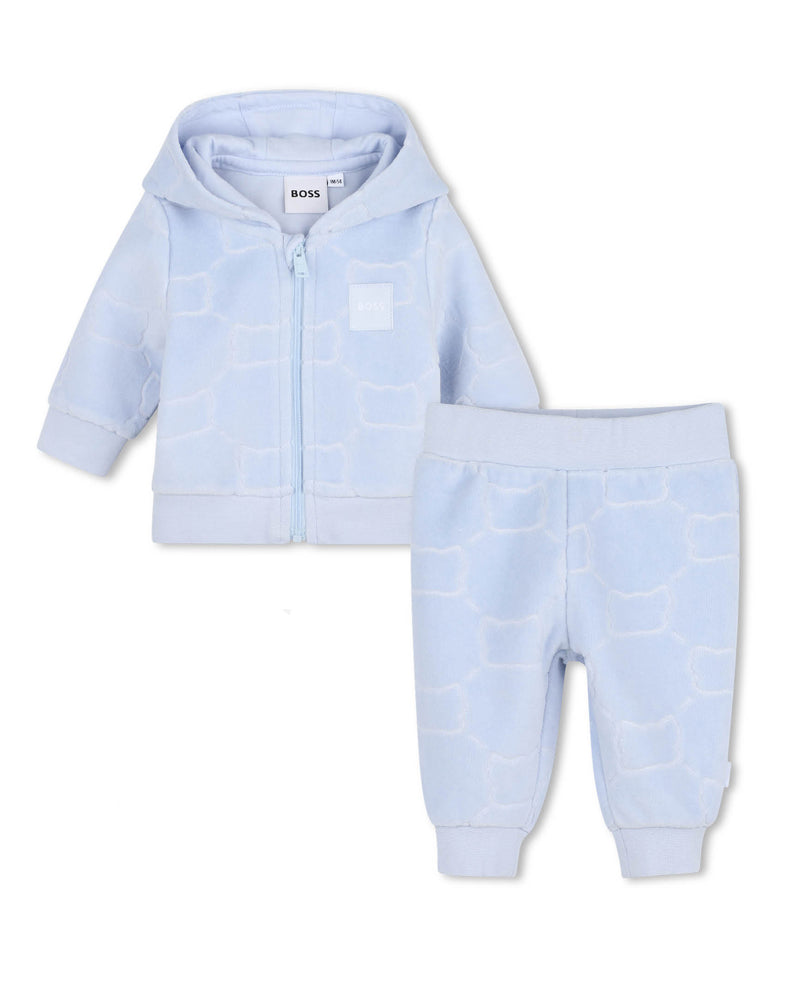 
  
    Boss
  
 Baby Boys Blue Velour Tracksuit Set