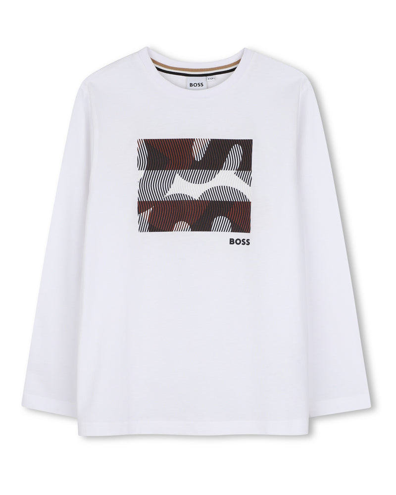 
  
    Boss
  
 Boys White Graphic Top