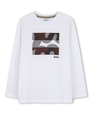 
  
    Boss
  
 Boys White Graphic Top
