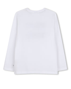 
  
    Boss
  
 Boys White Graphic Top
