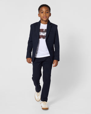 
  
    Boss
  
 Boys White Graphic Top
