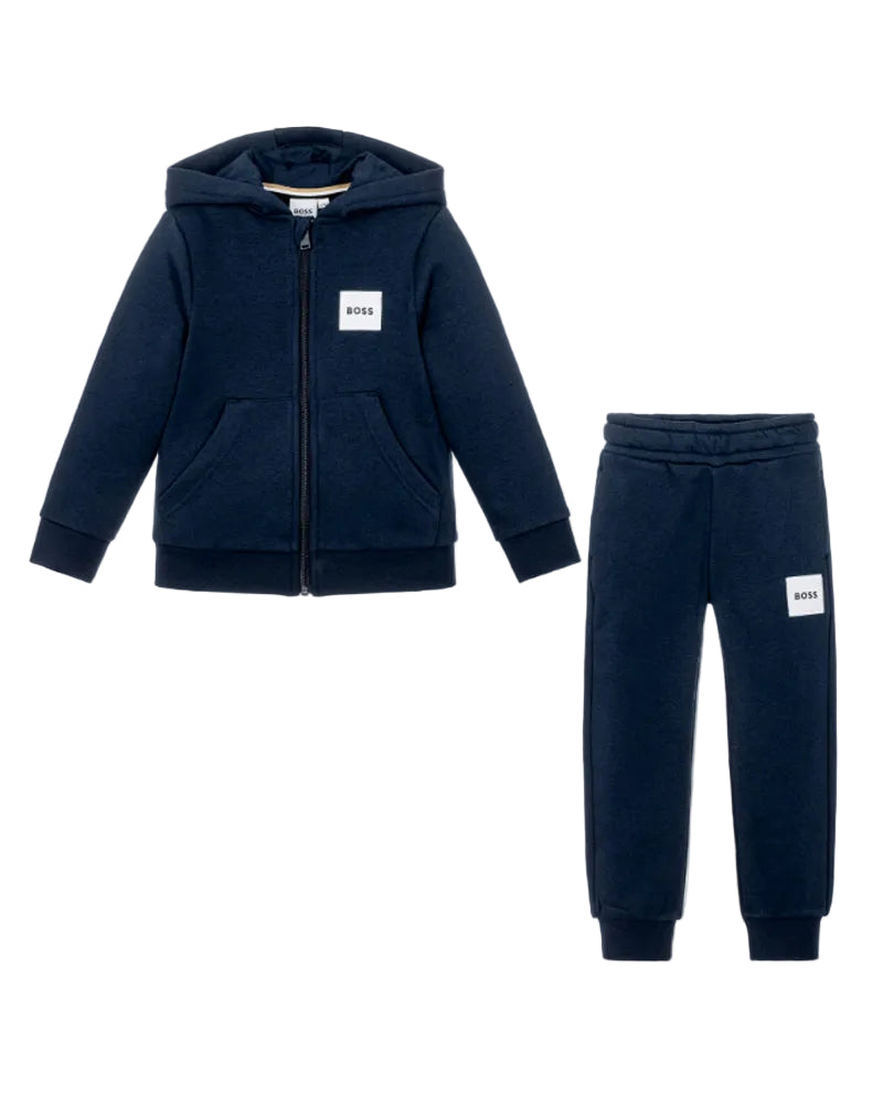 
  
    Boss
  
 Boys Navy Cotton Tracksuit
