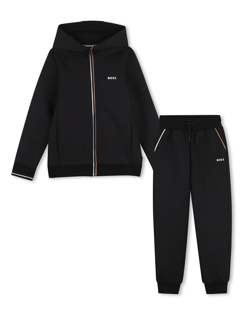 
  
    Boss
  
 Boys Black Cotton Tracksuit