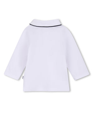 
  
    Boss
  
 Baby Boys White Long Sleeve Polo