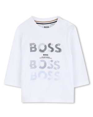 
  
    Boss
  
 Baby Boys White Logo Top