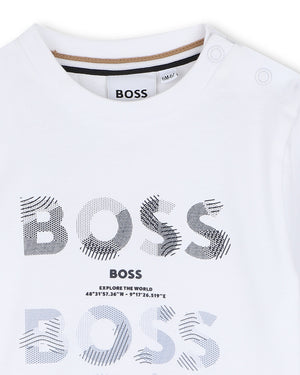 
  
    Boss
  
 Baby Boys White Logo Top