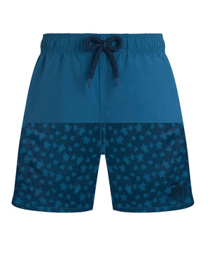 
  
    Vilebrequin
  
 Boys Blue Water Reactive Micro Turtle Swim Shorts