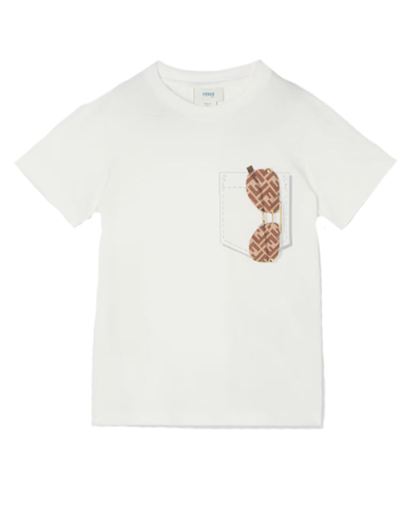 
  
    Fendi
  
 White FF Sunglasses T-Shirt