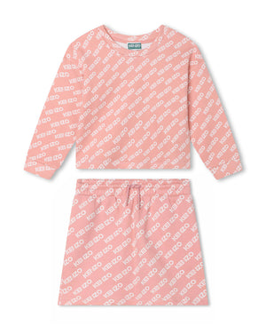 
  
    Kenzo
  
    Kids
  
 Girls Pink Logo Sweater & Skirt Set