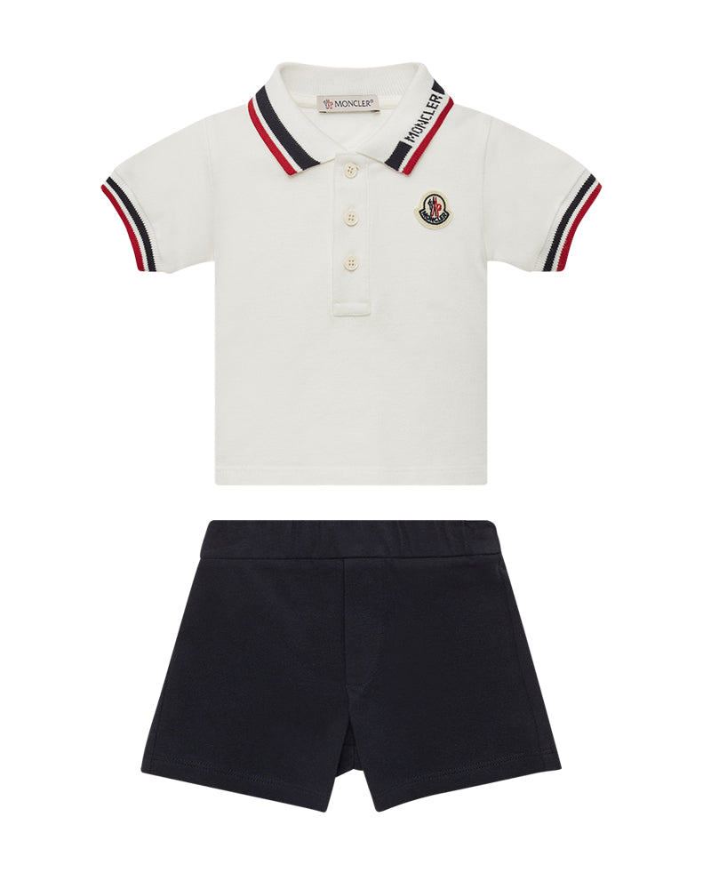 
  
    Moncler
  
    Enfant
  
 Baby Boys White Polo & Short Set