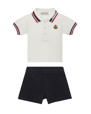 
  
    Moncler
  
    Enfant
  
 Baby Boys White Polo & Short Set