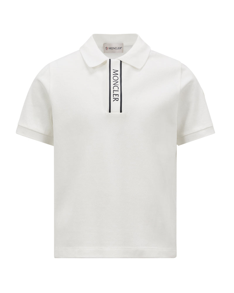 Boys White Cotton Polo