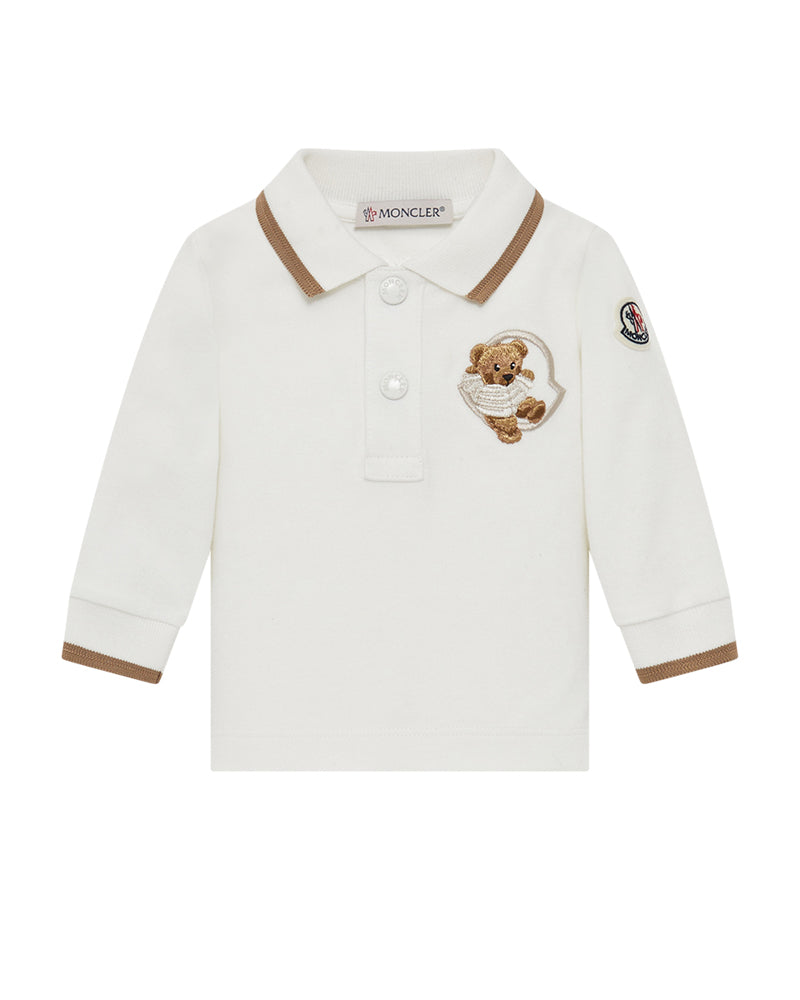 Baby Boys Ivory Bear Polo