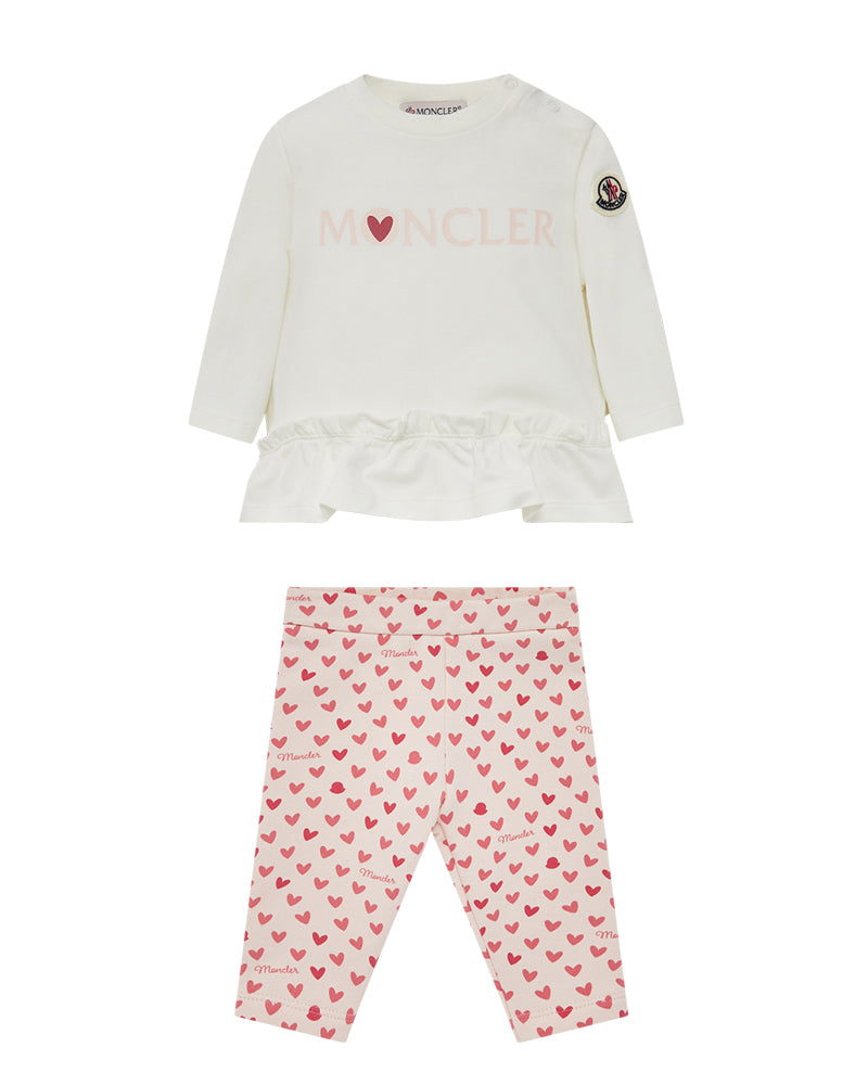 Baby Girls Pink Heart Legging Set