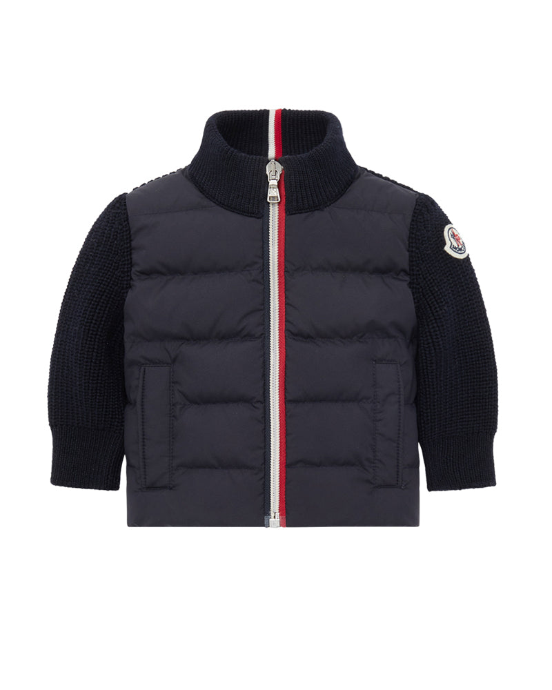 Moncler Kids Enfant Baby Boys Navy Down Cardigan