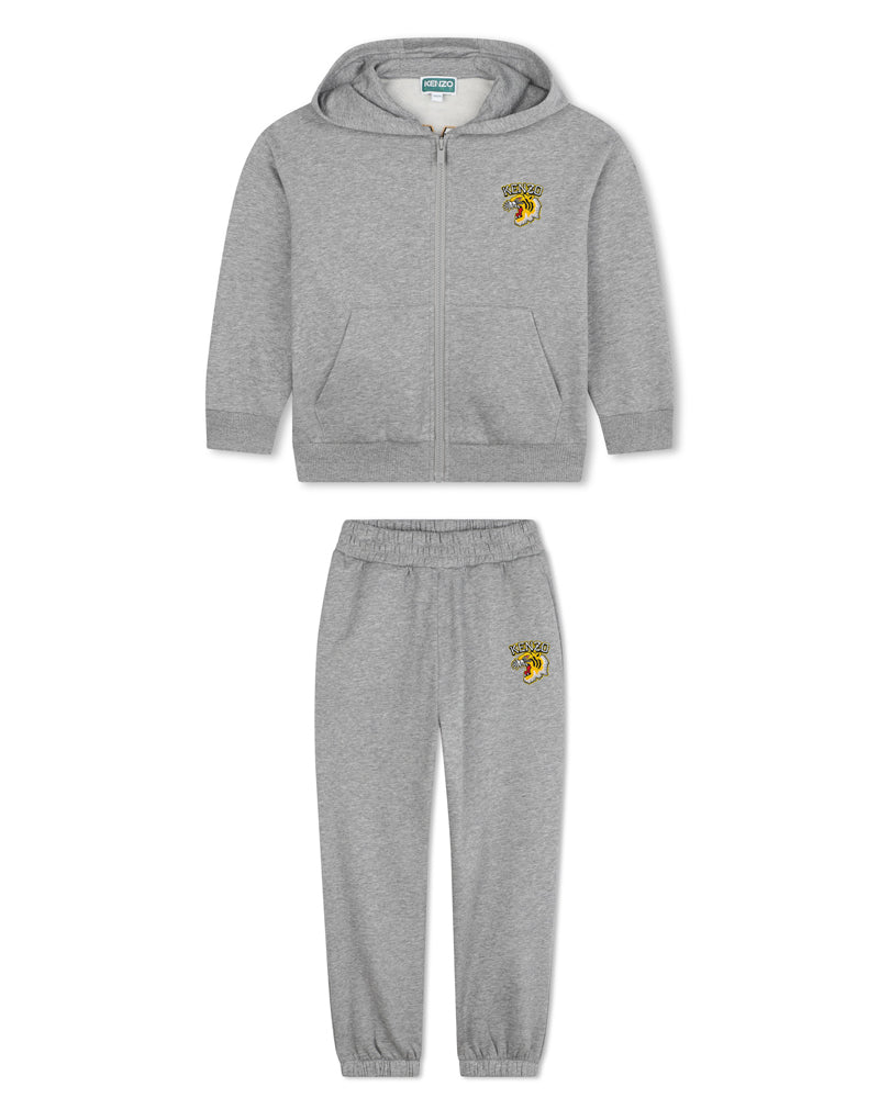 Boys Grey Tiger Tracksuit