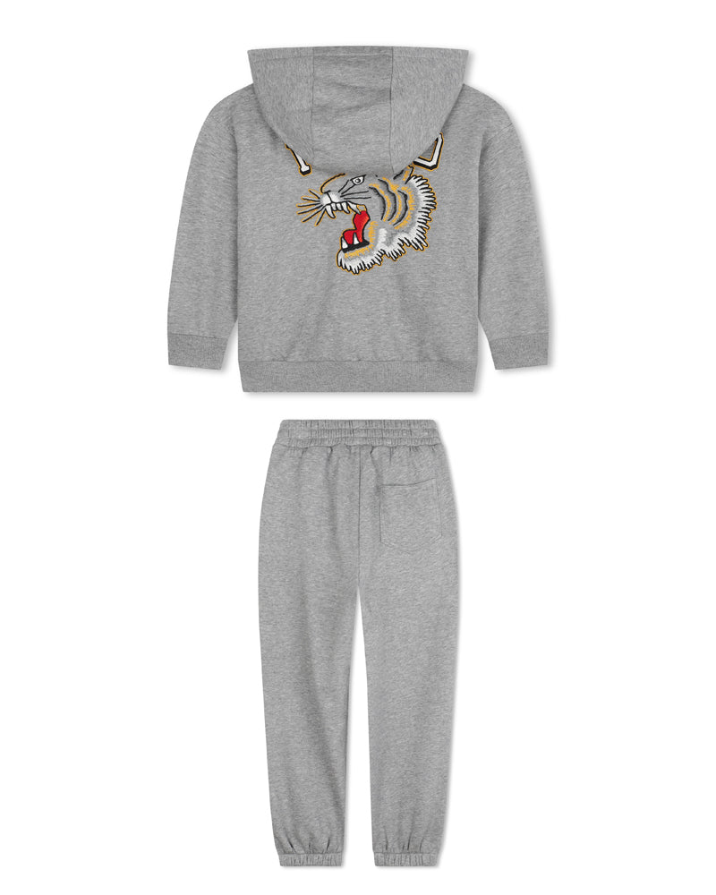 Boys Grey Tiger Tracksuit