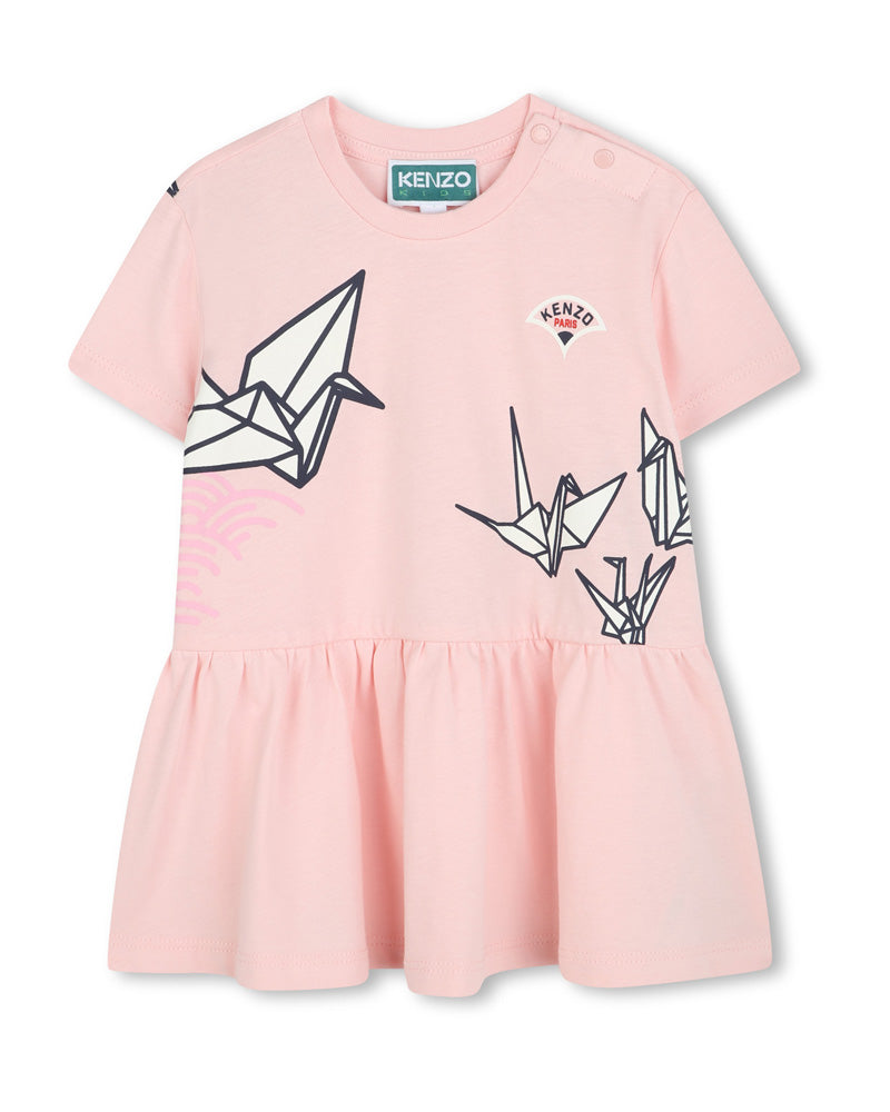 Kenzo, Kids, Baby Girls Pink Origami Dress