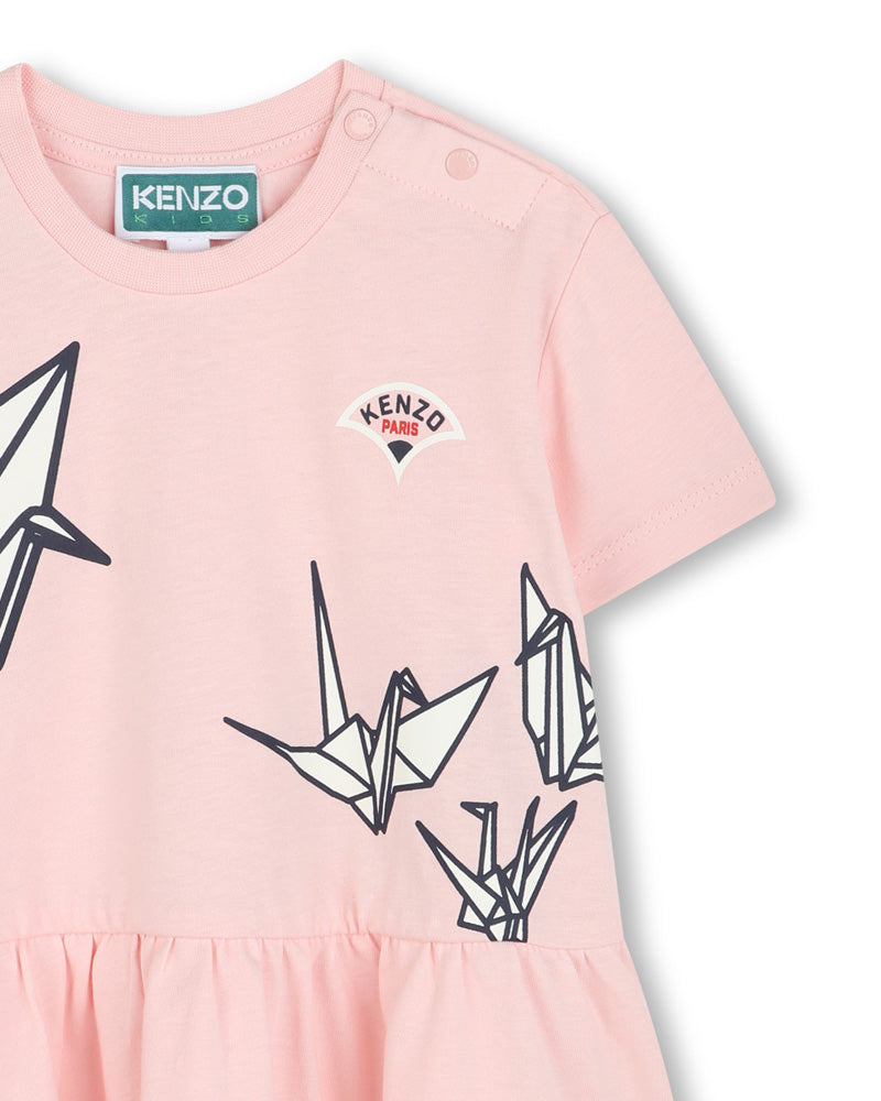 Baby Girls Pink Origami Dress