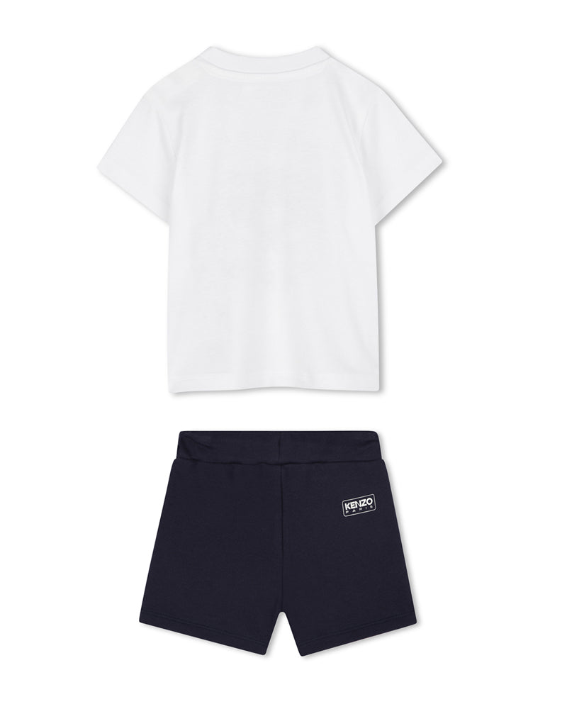 Baby White Tiger Logo T-Shirt &amp; Short Set