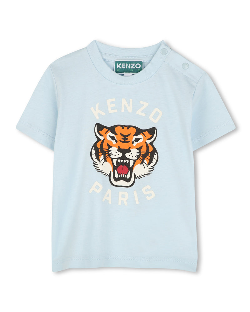 Baby Blue Tiger Logo T-Shirt