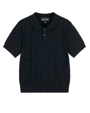 
  
    Emporio
  
    Armani
  
 Boys Navy Embroidered Eagle Polo