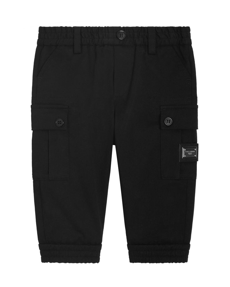 Baby Boys Black Cargo Pants