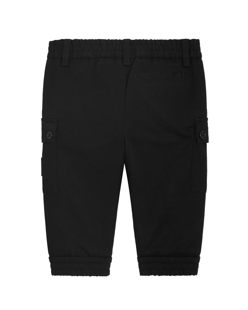 Baby Boys Black Cargo Pants