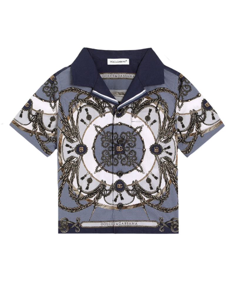 
  
    Dolce
  
    &
  
    Gabbana
  
 Baby Boys Cargo Print Poplin Shirt