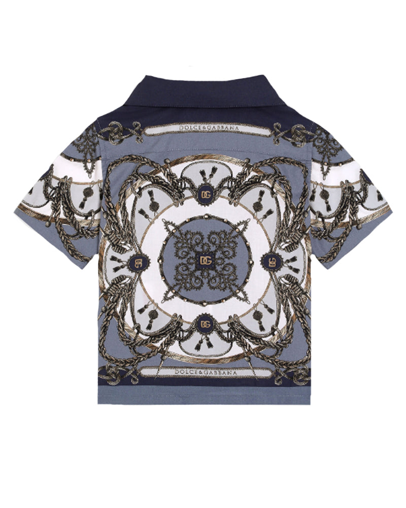 
  
    Dolce
  
    &
  
    Gabbana
  
 Baby Boys Cargo Print Poplin Shirt