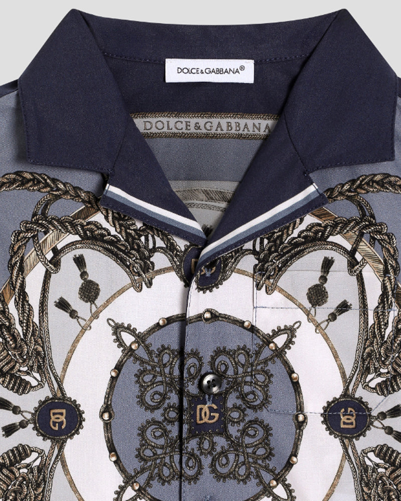 
  
    Dolce
  
    &
  
    Gabbana
  
 Baby Boys Cargo Print Poplin Shirt