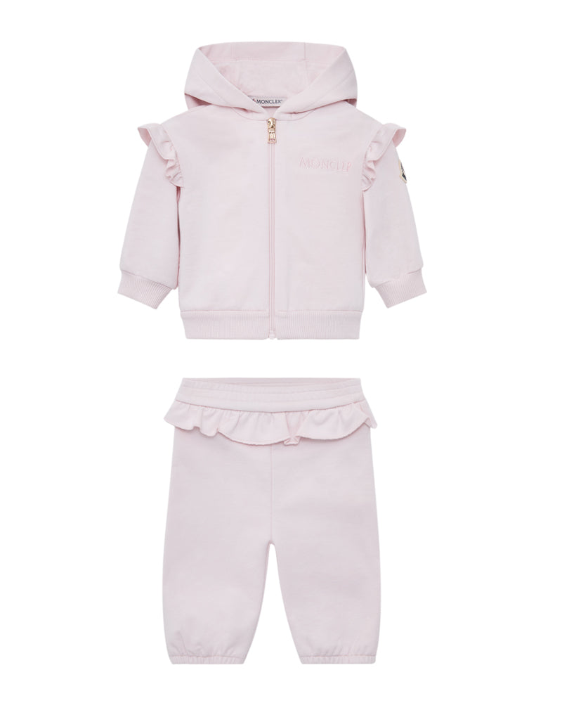 
  
    Moncler
  
    Enfant
  
 Baby Girls Pink Ruffle Logo Tracksuit
