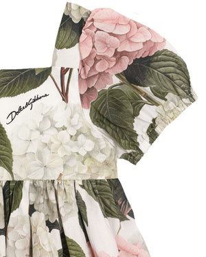 
  
    Dolce
  
    &
  
    Gabbana
  
 Baby Girls Hydrangea Print Poplin Dress