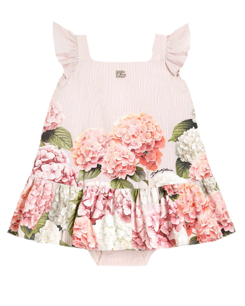 
  
    Dolce
  
    &
  
    Gabbana
  
 Baby Girls Hydrangea Print Canvas Dress