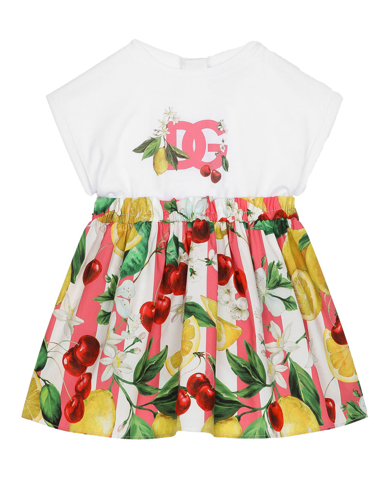 Baby Girls Lemon &amp; Cherry Print Dress