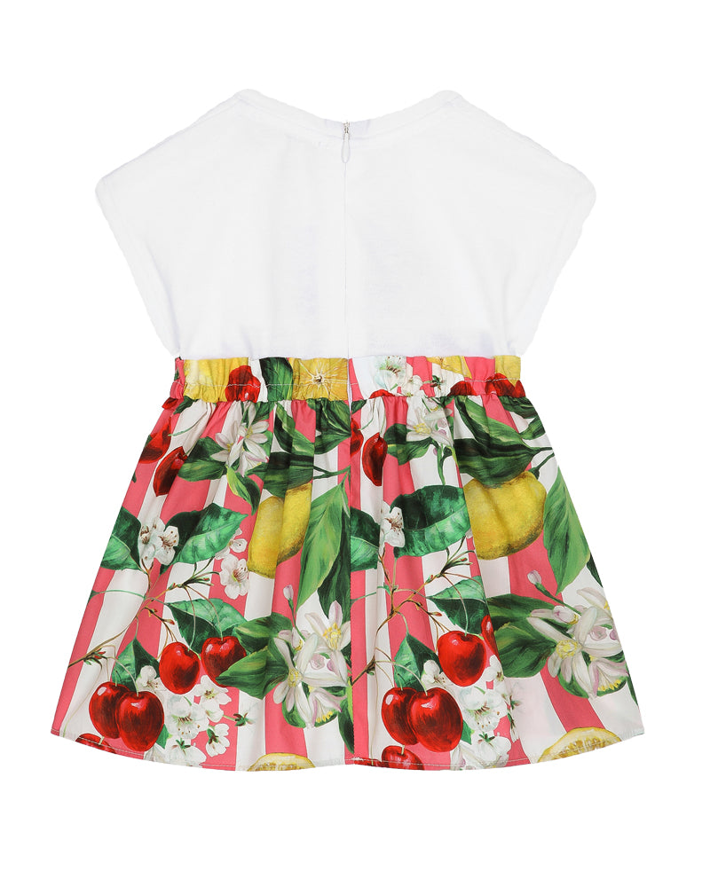 Baby Girls Lemon &amp; Cherry Print Dress