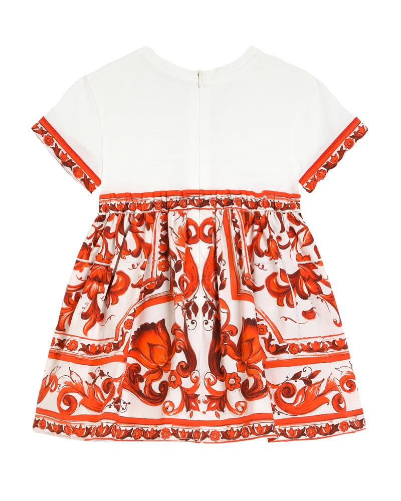 
  
    Dolce
  
    &
  
    Gabbana
  
 Baby Girls Orange Maiolica-Print Dress