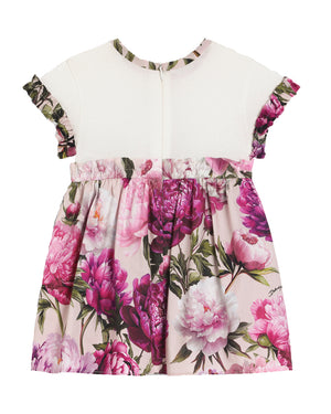 
  
    Dolce
  
    &
  
    Gabbana
  
 Baby Girls Fuchsia Peonie Printed Cotton Dress