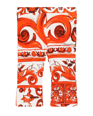 
  
    Dolce
  
    &
  
    Gabbana
  
 Baby Girls Orange Maiolica-Print Leggings