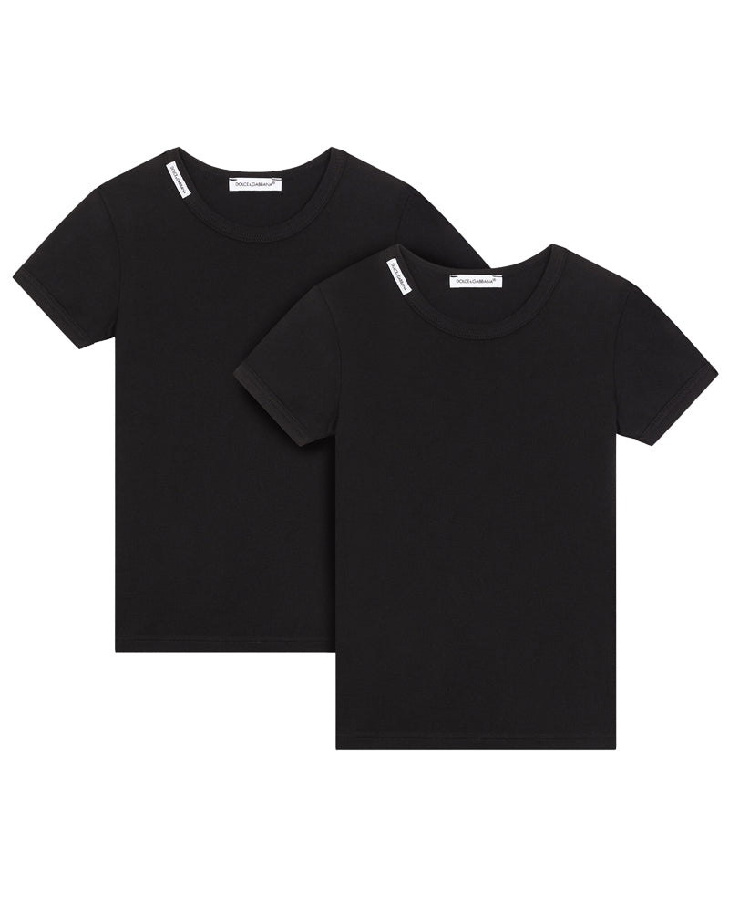 Boys Black Undershirt Set