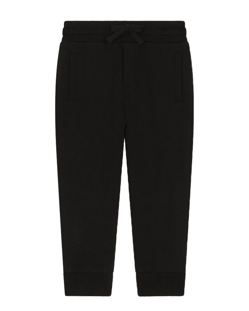 Boys Black Plate Track Pants