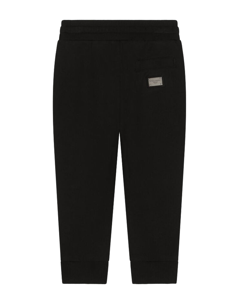 Boys Black Plate Track Pants