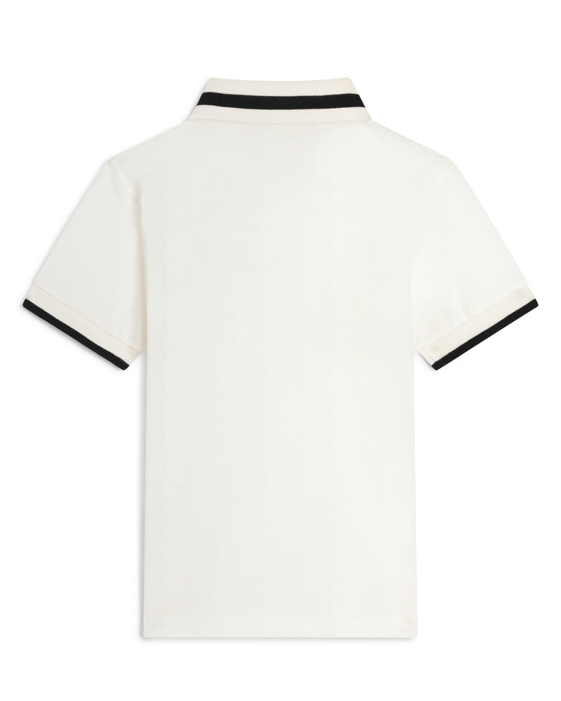 
  
    Dolce
  
    &
  
    Gabbana
  
 Boys White DG Crest Piqué Polo
