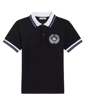 
  
    Dolce
  
    &
  
    Gabbana
  
 Boys Navy Crest Polo