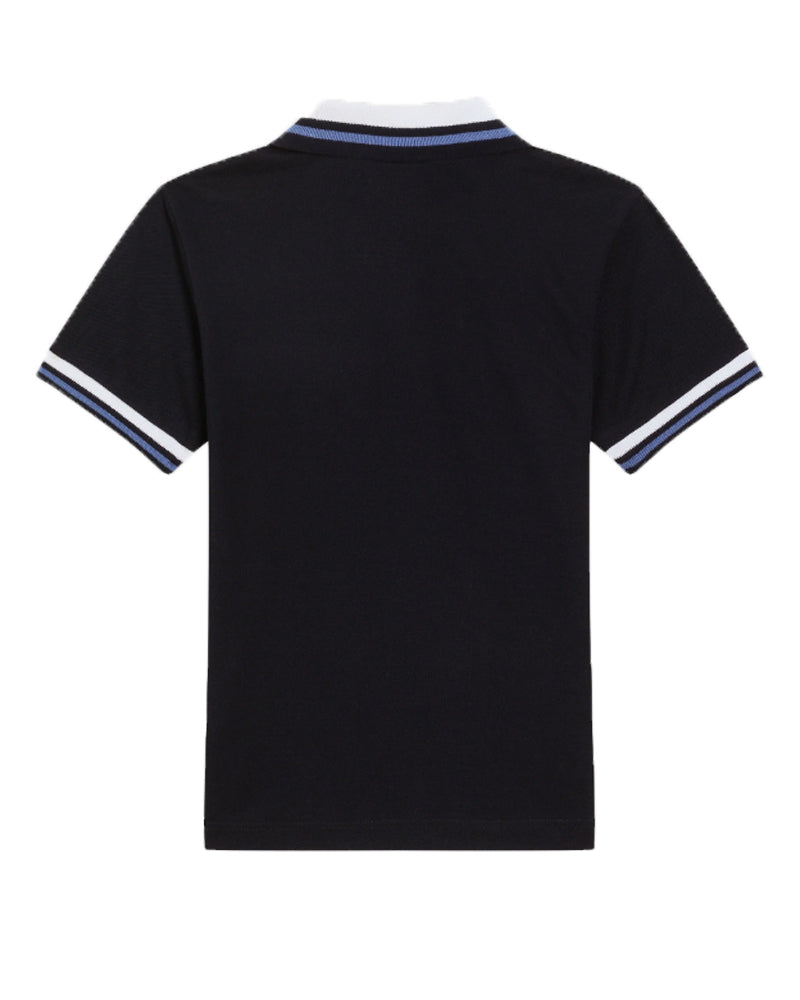 Boys Navy Crest Polo