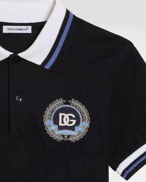 
  
    Dolce
  
    &
  
    Gabbana
  
 Boys Navy Crest Polo